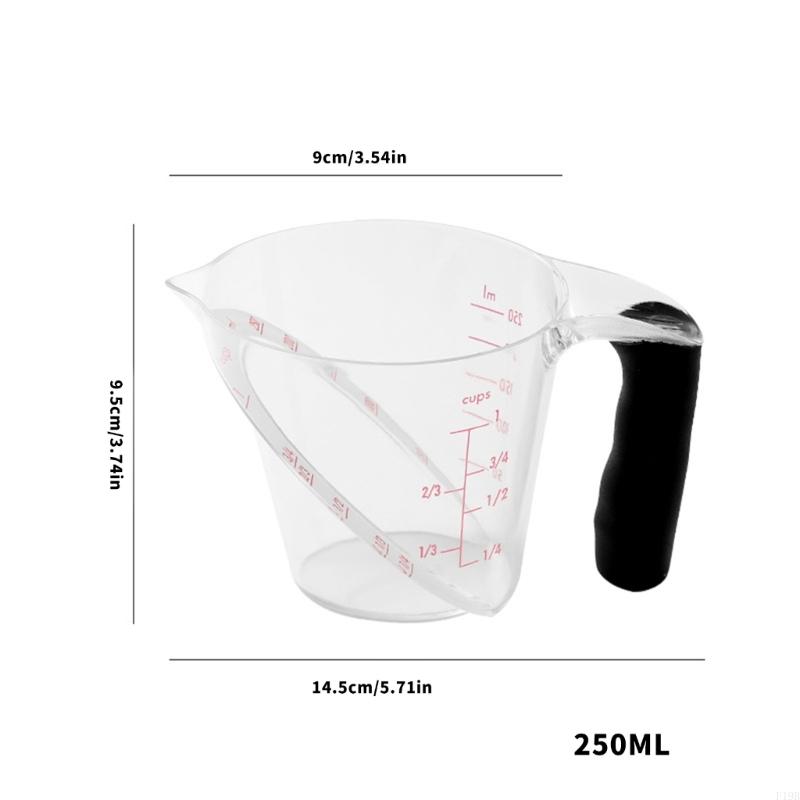 F19B 250 ミリリットル透明計量カップ、明確なスケール - Home Cooking Reading のレビューと価格