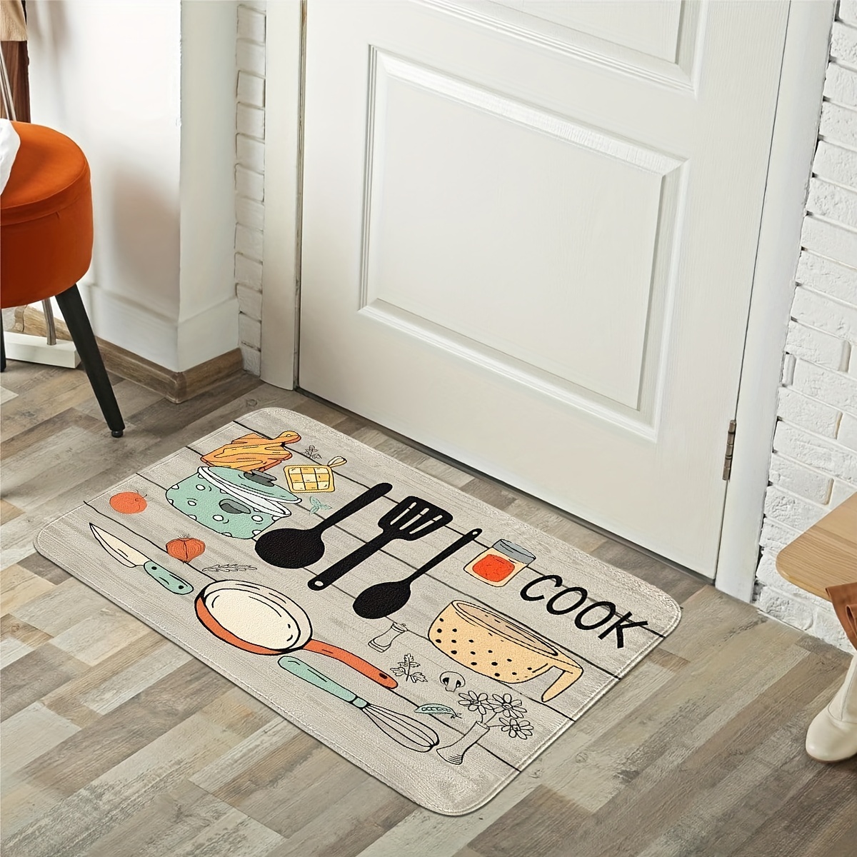 キッチン用品プリントキッチンバスマット、滑り止め加工の柔らか - Home Cooking Quotes のレビューと価格