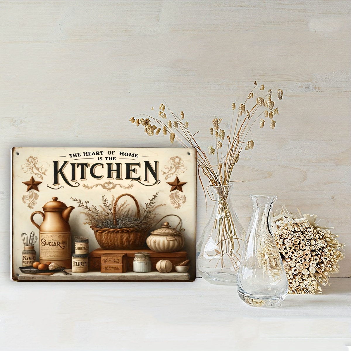 ヴィンテージキッチンの名言メタルウォールデコレーションサイン - Home Cooking Quotes のレビューと価格