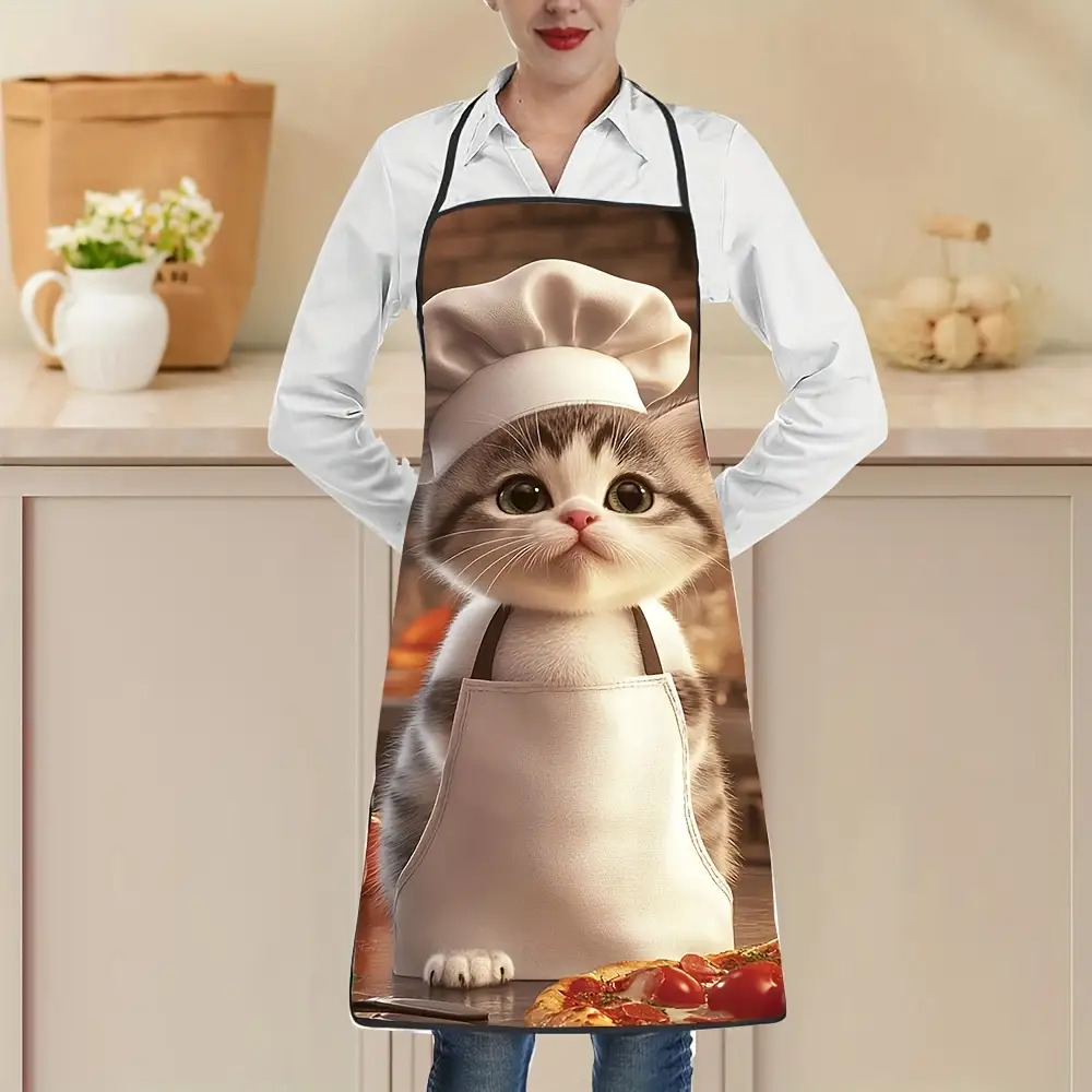ユニセックスキッチンエプロン1枚、シェフ、猫、ピザの高品質プ - Home Cooking For Cats のレビューと価格
